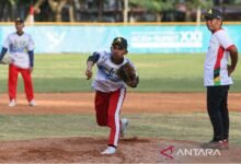 Lampung lalu Banten bertemu dalam di laga pembuka baseball PON XXI di tempat di Aceh