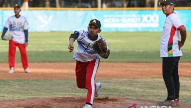 Lampung lalu Banten bertemu dalam di laga pembuka baseball PON XXI di tempat di Aceh