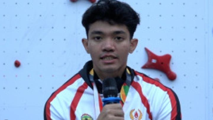 Setelah Raih Emas di area tempat PON 2024 Kiromal Katibin Segera Masuk Pemusatan Latihan Panjat Tebing